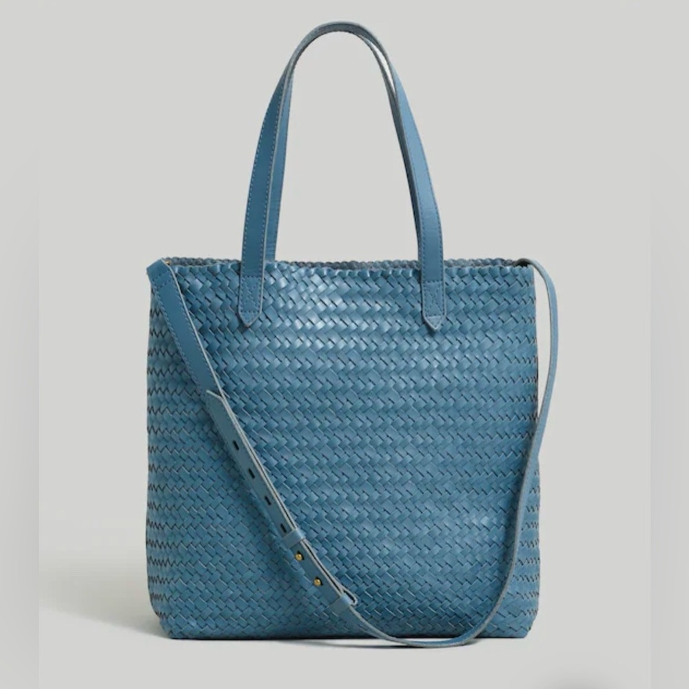 The Medium Transport Tote: Leather Woven Edition